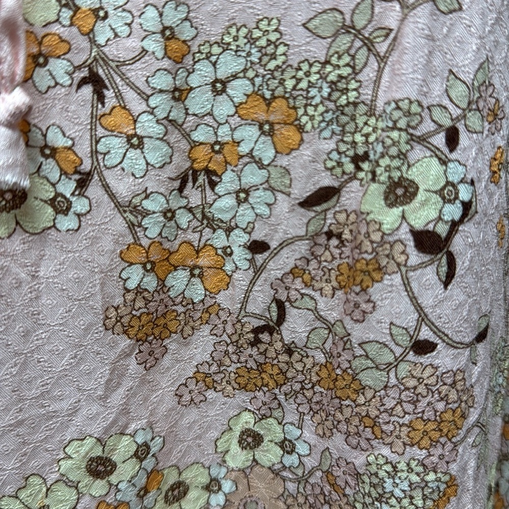 Status by Chenault NWT Pink Coral Flared 3/4 Length Sleeve Floral Peasant Top - Picture 5 of 11